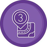 Three Solid Purple Circle Icon vector