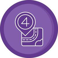 Four Solid Purple Circle Icon vector