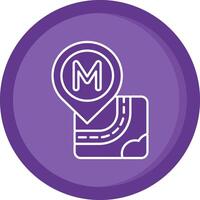 Public Solid Purple Circle Icon vector