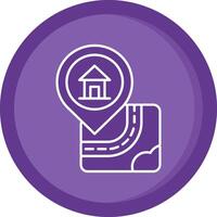 Home Solid Purple Circle Icon vector