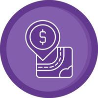 Atm Solid Purple Circle Icon vector