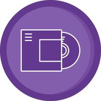 Disc Solid Purple Circle Icon vector