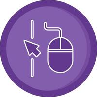 Mouse Solid Purple Circle Icon vector