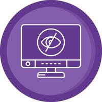 Disabled Solid Purple Circle Icon vector