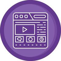 Website Solid Purple Circle Icon vector