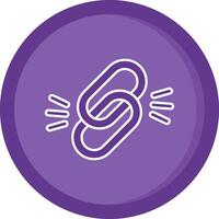 Link Solid Purple Circle Icon vector