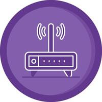 Modem Solid Purple Circle Icon vector