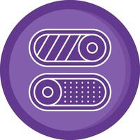 Toggle Solid Purple Circle Icon vector