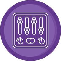 Control Solid Purple Circle Icon vector