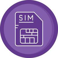 Sim Solid Purple Circle Icon vector