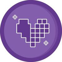 Pixel Solid Purple Circle Icon vector