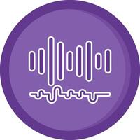 Audio Solid Purple Circle Icon vector