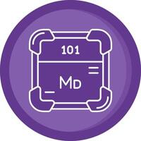 Mendelevium Solid Purple Circle Icon vector
