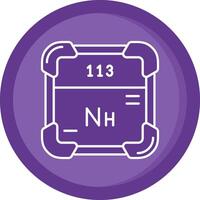 Nihonium Solid Purple Circle Icon vector