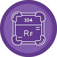 Rutherfordium Solid Purple Circle Icon vector