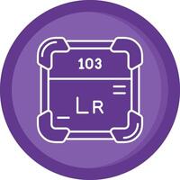 Lawrencium Solid Purple Circle Icon vector