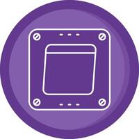 Swtich Solid Purple Circle Icon vector