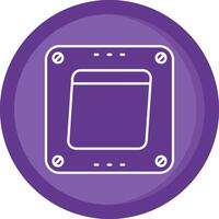 Swtich Solid Purple Circle Icon vector