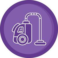 Vacuum cleaner Solid Purple Circle Icon vector