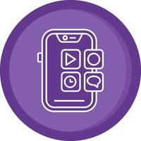 Mobile application Solid Purple Circle Icon vector