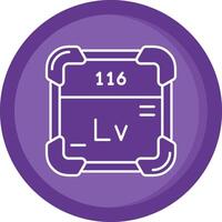 livermorium sólido púrpura circulo icono vector