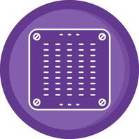 Air conditioner Solid Purple Circle Icon vector