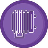 Heater Solid Purple Circle Icon vector