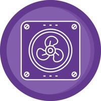 Extractor Solid Purple Circle Icon vector