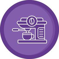 Coffee machine Solid Purple Circle Icon vector