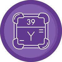 Yttrium Solid Purple Circle Icon vector