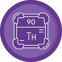Thorium Solid Purple Circle Icon vector
