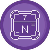 Nitrogen Solid Purple Circle Icon vector