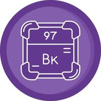 Berkelium Solid Purple Circle Icon vector