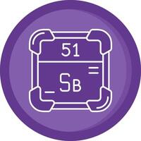 Antimony Solid Purple Circle Icon vector