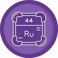 Ruthenium Solid Purple Circle Icon vector