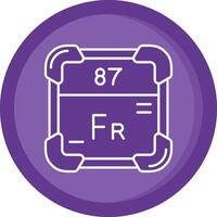 francio sólido púrpura circulo icono vector
