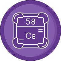 Cerium Solid Purple Circle Icon vector