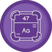 Silver Solid Purple Circle Icon vector