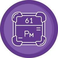 Promethium Solid Purple Circle Icon vector