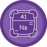 niobio sólido púrpura circulo icono vector