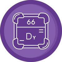 Dysprosium Solid Purple Circle Icon vector