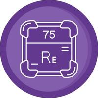 Rhenium Solid Purple Circle Icon vector