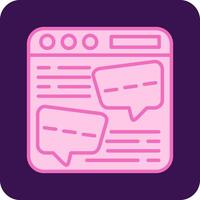 Browser Chat Vector Icon