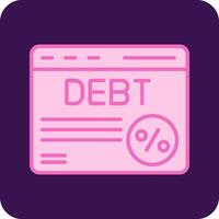 Debt Vector Icon