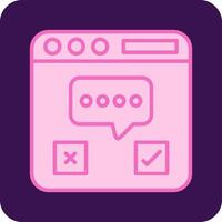 Browser Chat Vector Icon