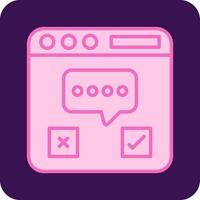 Browser Chat Vector Icon