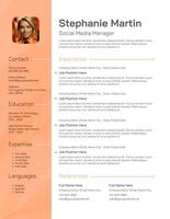 Peach Fuzz Resume Template