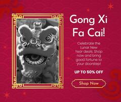 Lunar New Year Facebook Post template