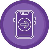 Forward Solid Purple Circle Icon vector