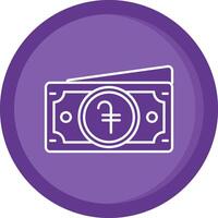 Dram Solid Purple Circle Icon vector